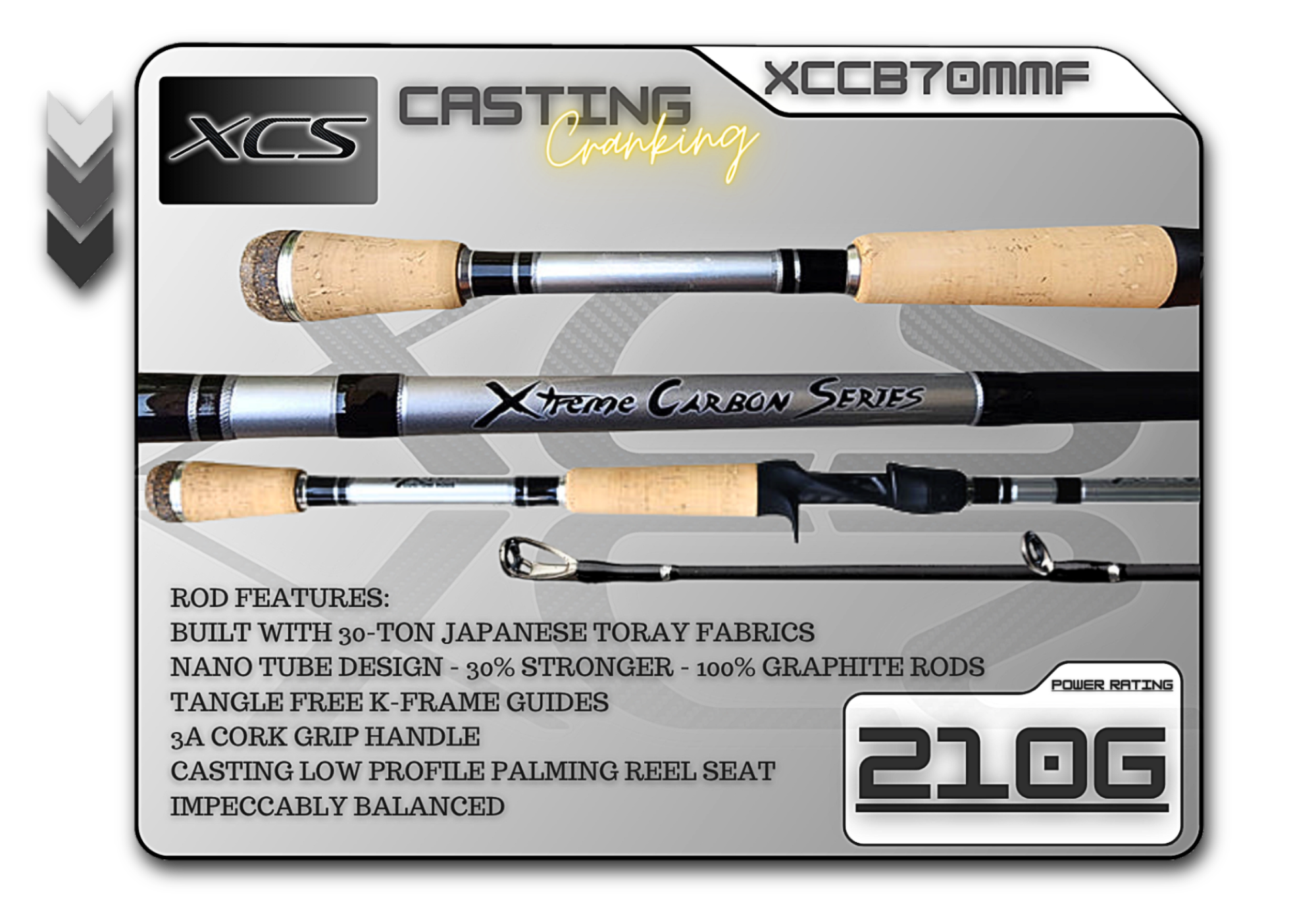 XCCB70MMF (210G) 7'0" Medium Mod-Fast **Cranking**
