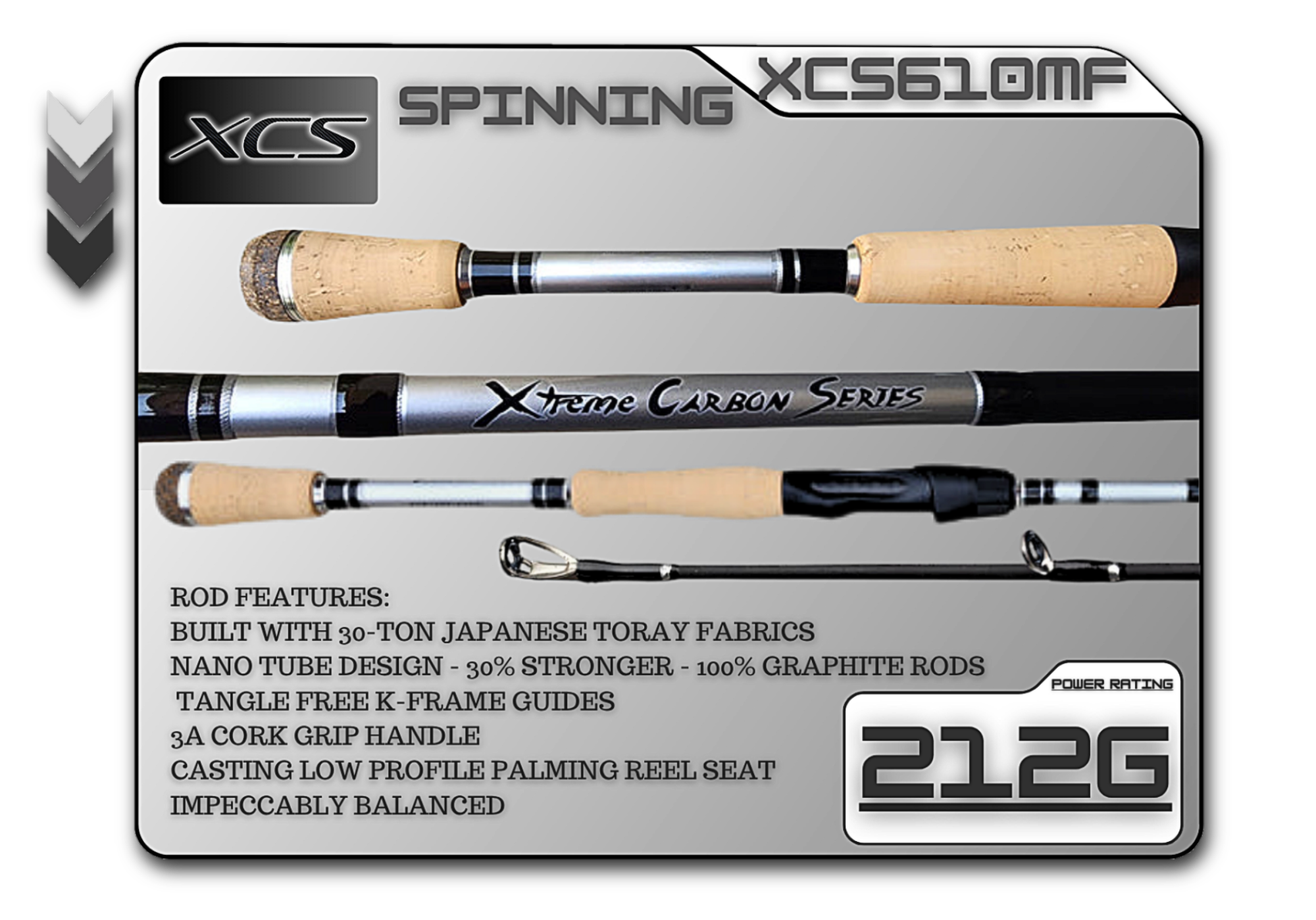 XCS610MF (212g) 6'10" Medium Fast Spinning