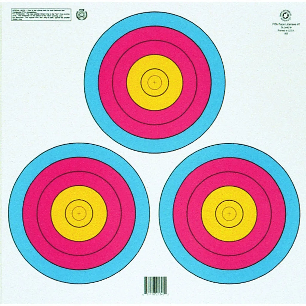 Maple Leaf Target Face - FITA 3 Spot (Triangle)