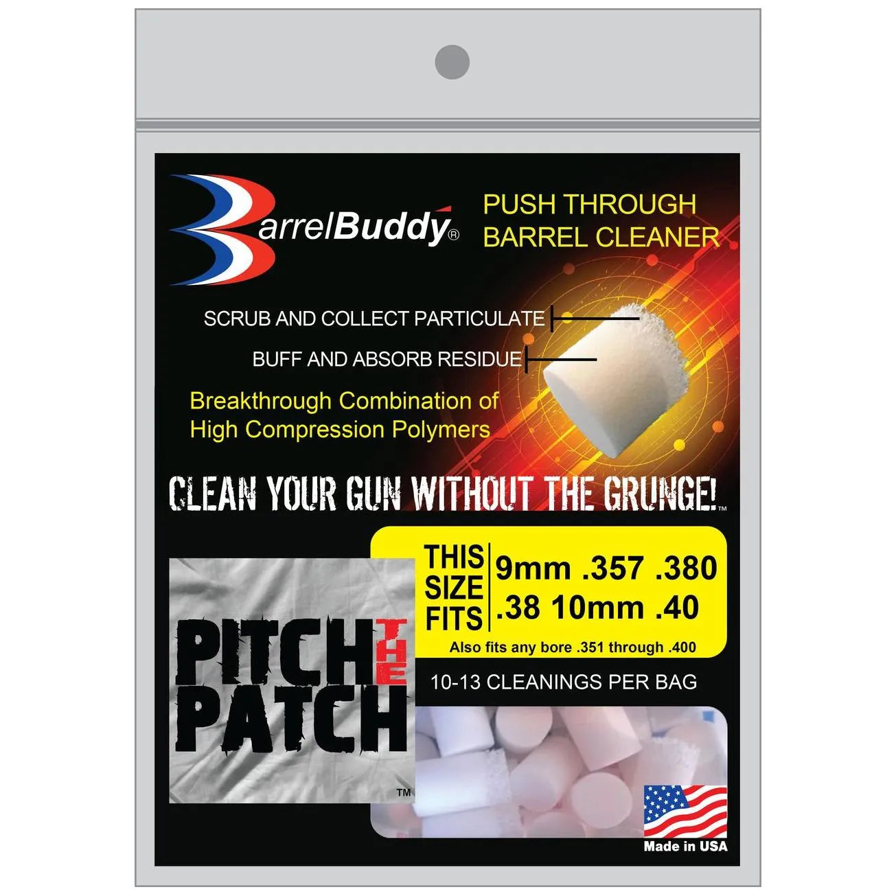 BARRELBUDDY YELLOW - Fits 9mm, .357, .380, .38, 10mm, .40