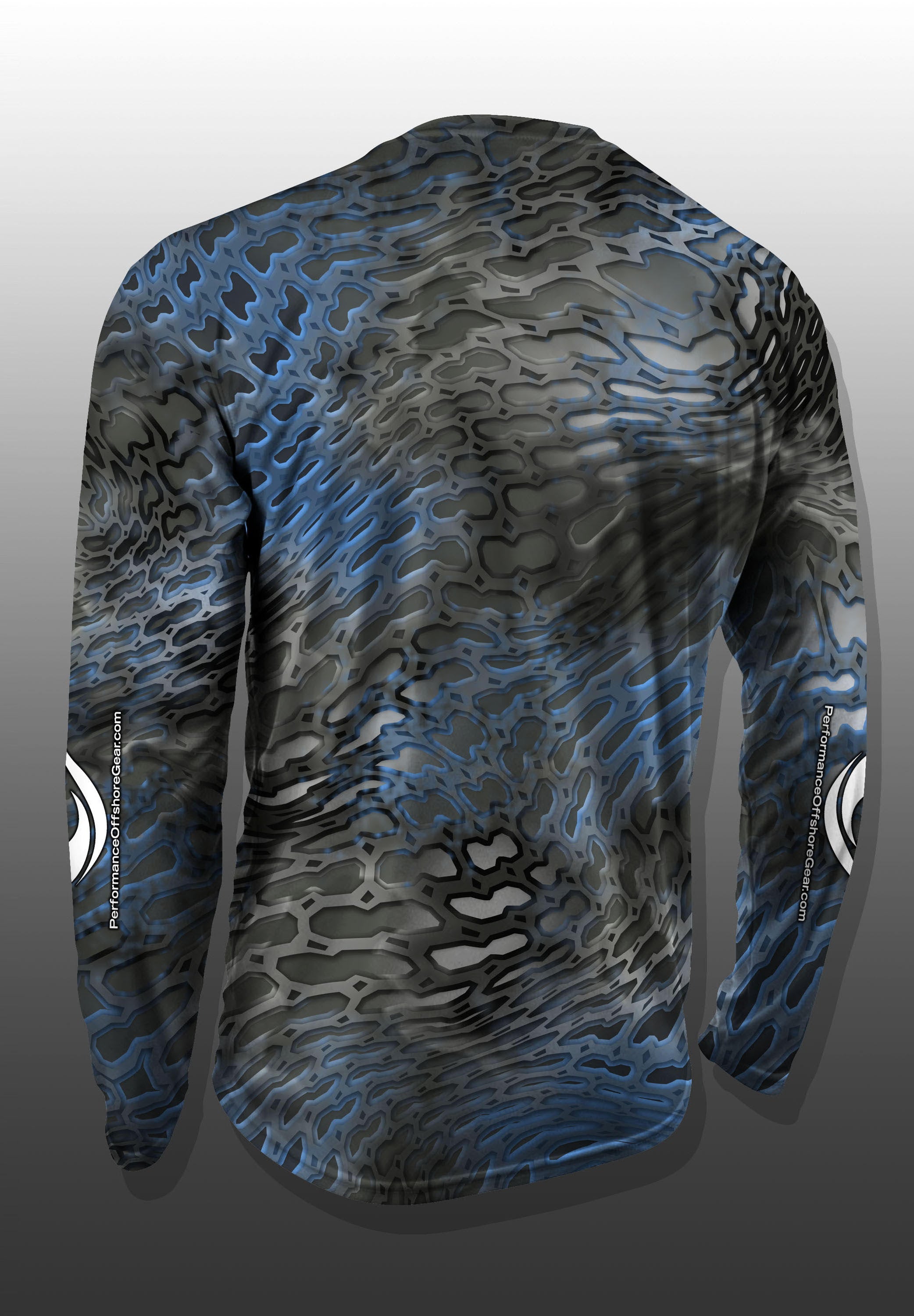Coastal Blue Camo Performance Long Sleeve T-shirt