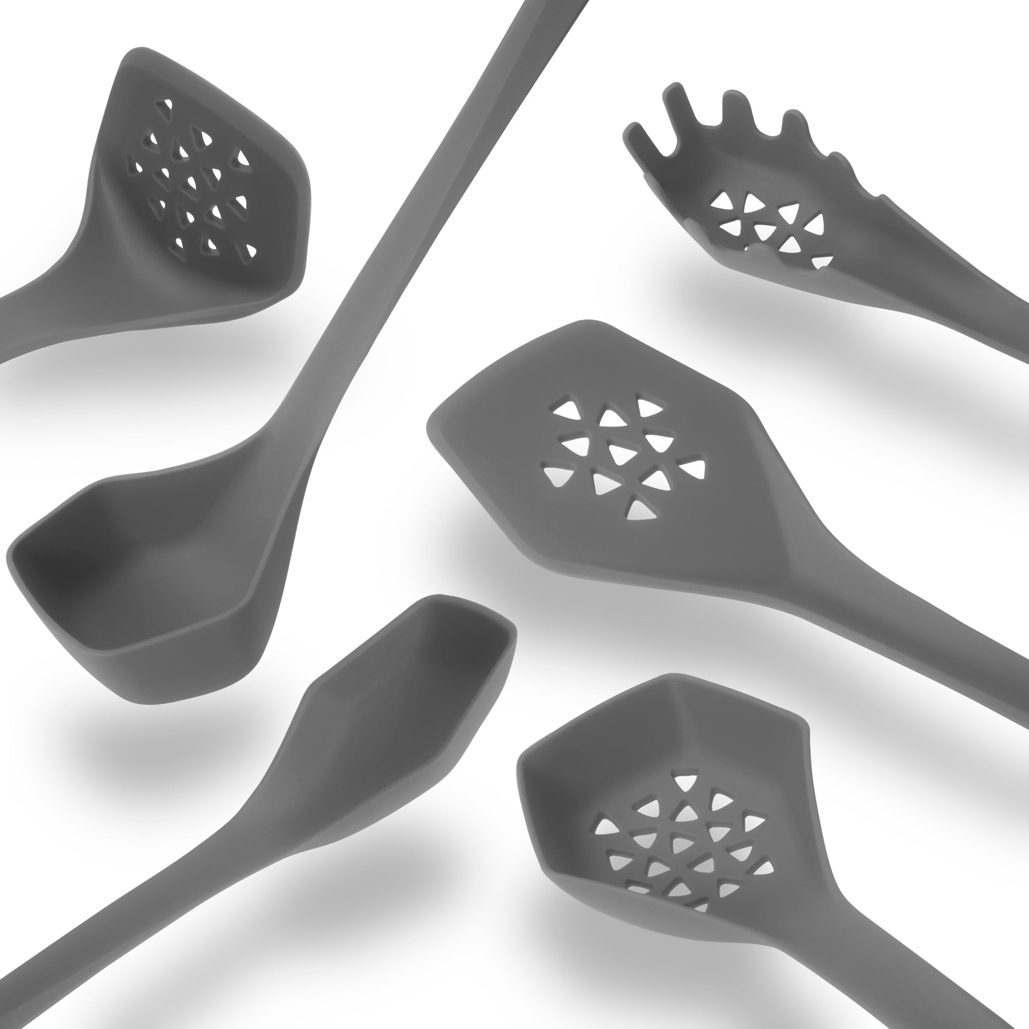 6 Piece Heavy Duty Kitchen Utensil Set // Gray