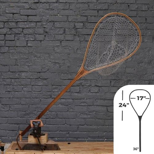 Big Dipper 24"x17" - Stonefly Engraved - Natural Fly Fishing Traditional Landing Net - Handcrafted & Made in USA