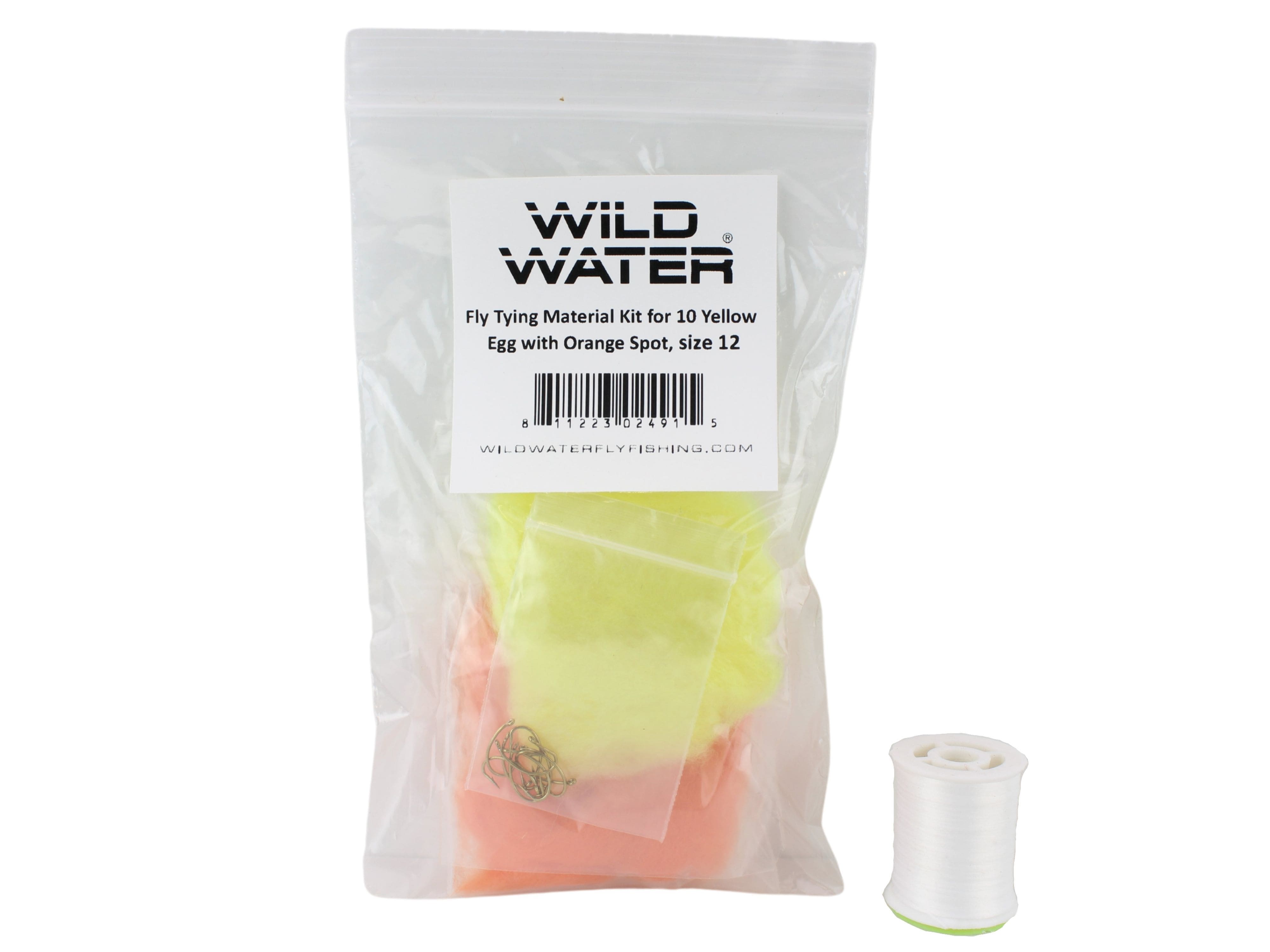 Yellow Egg Fly Tying Material Kit, size 12 | Wild Water Fly Fishing