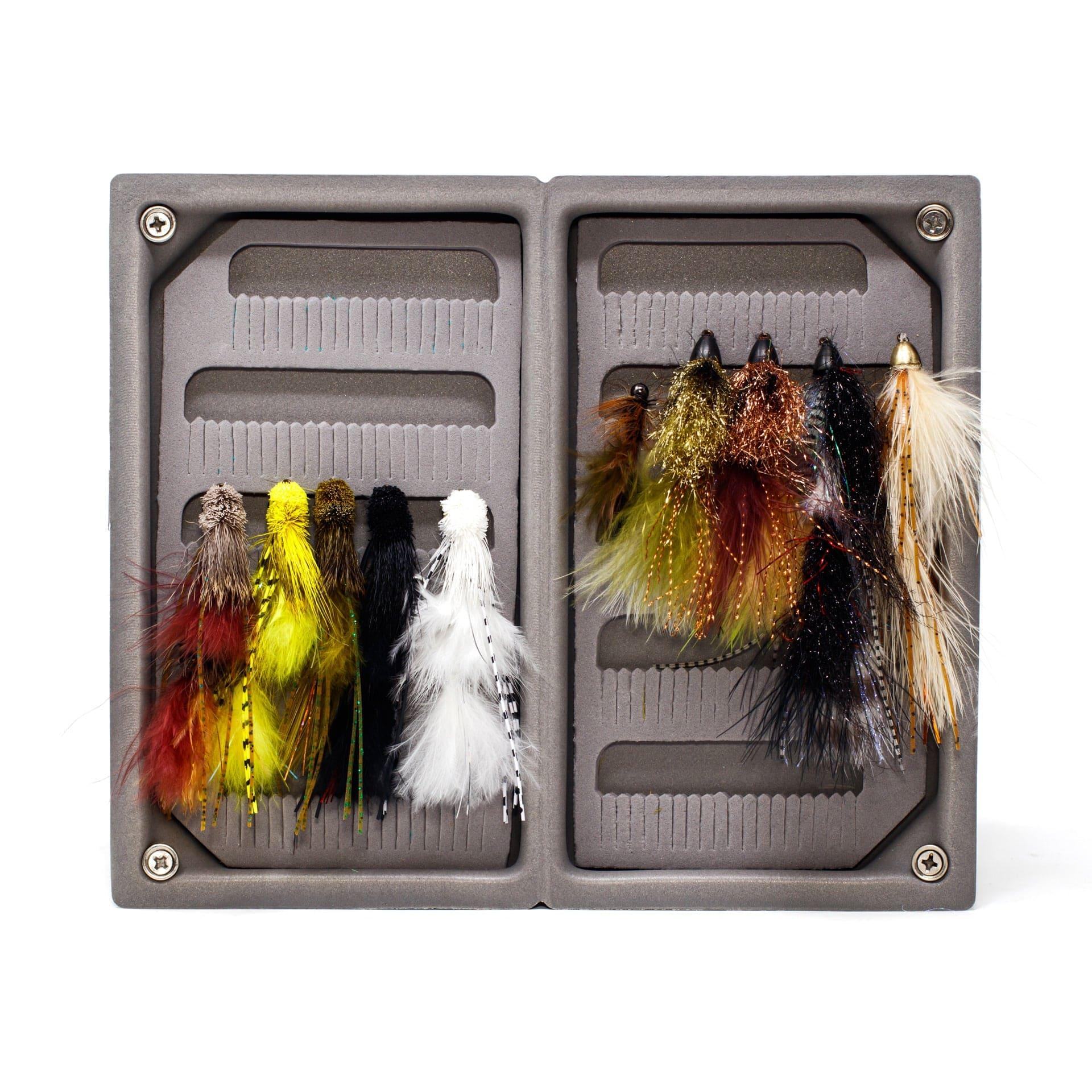 JHFLYCO Loaded Foam Fly Box - Assorted Medium Streamer