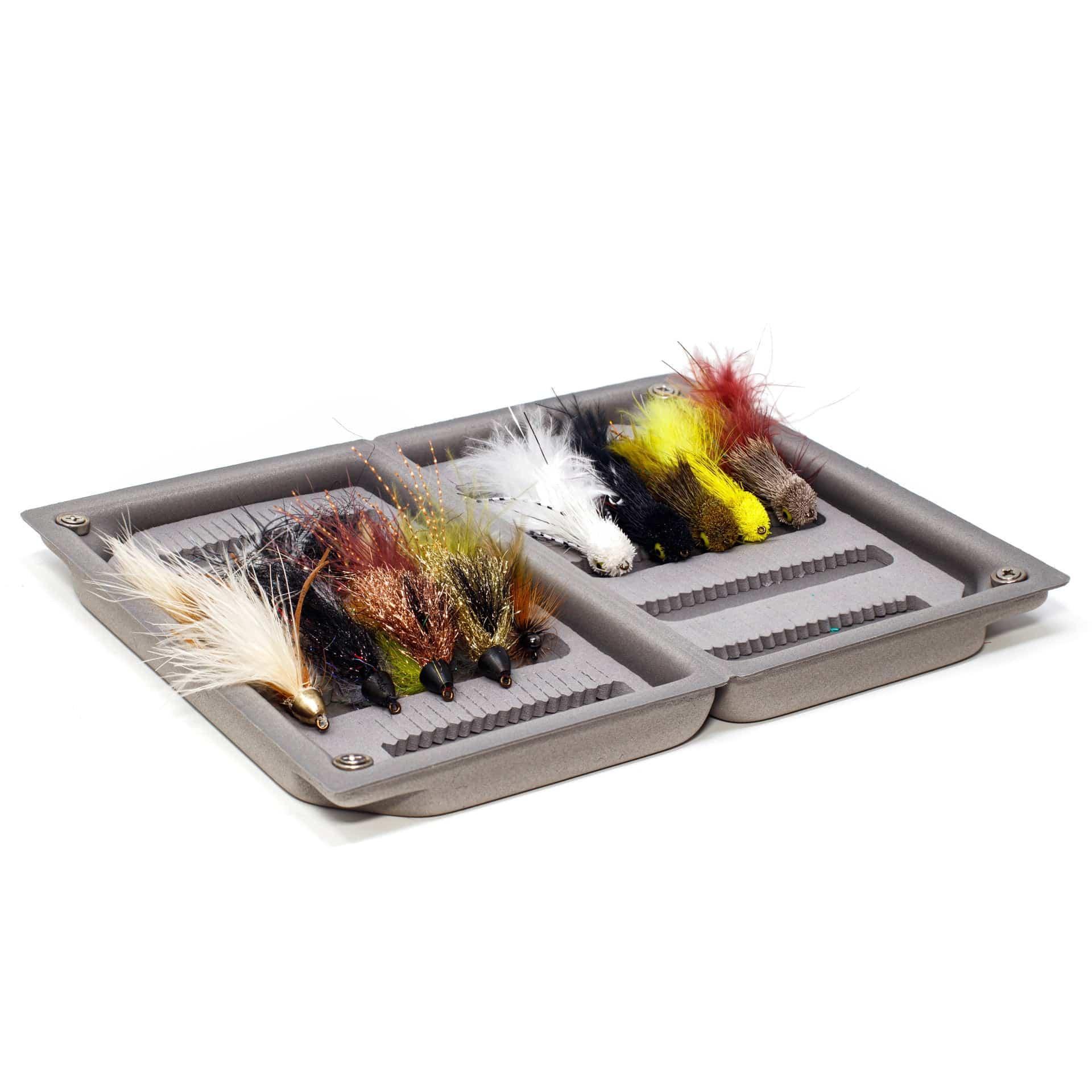 JHFLYCO Loaded Foam Fly Box - Assorted Medium Streamer