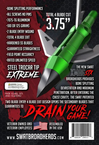SWAT XMAG STX Crossbow Broadheads